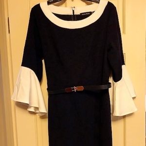 Ivanka Trump Navy White Dress Size 12